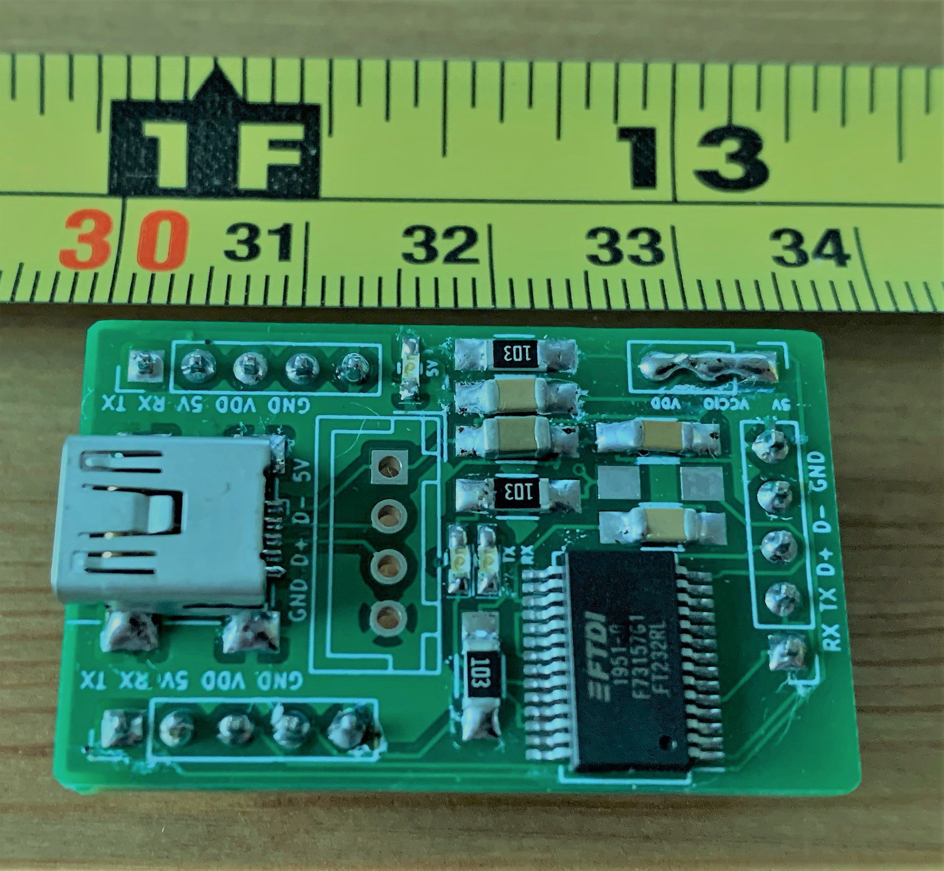 low-volume low-cost commercial grade double-sided PCB